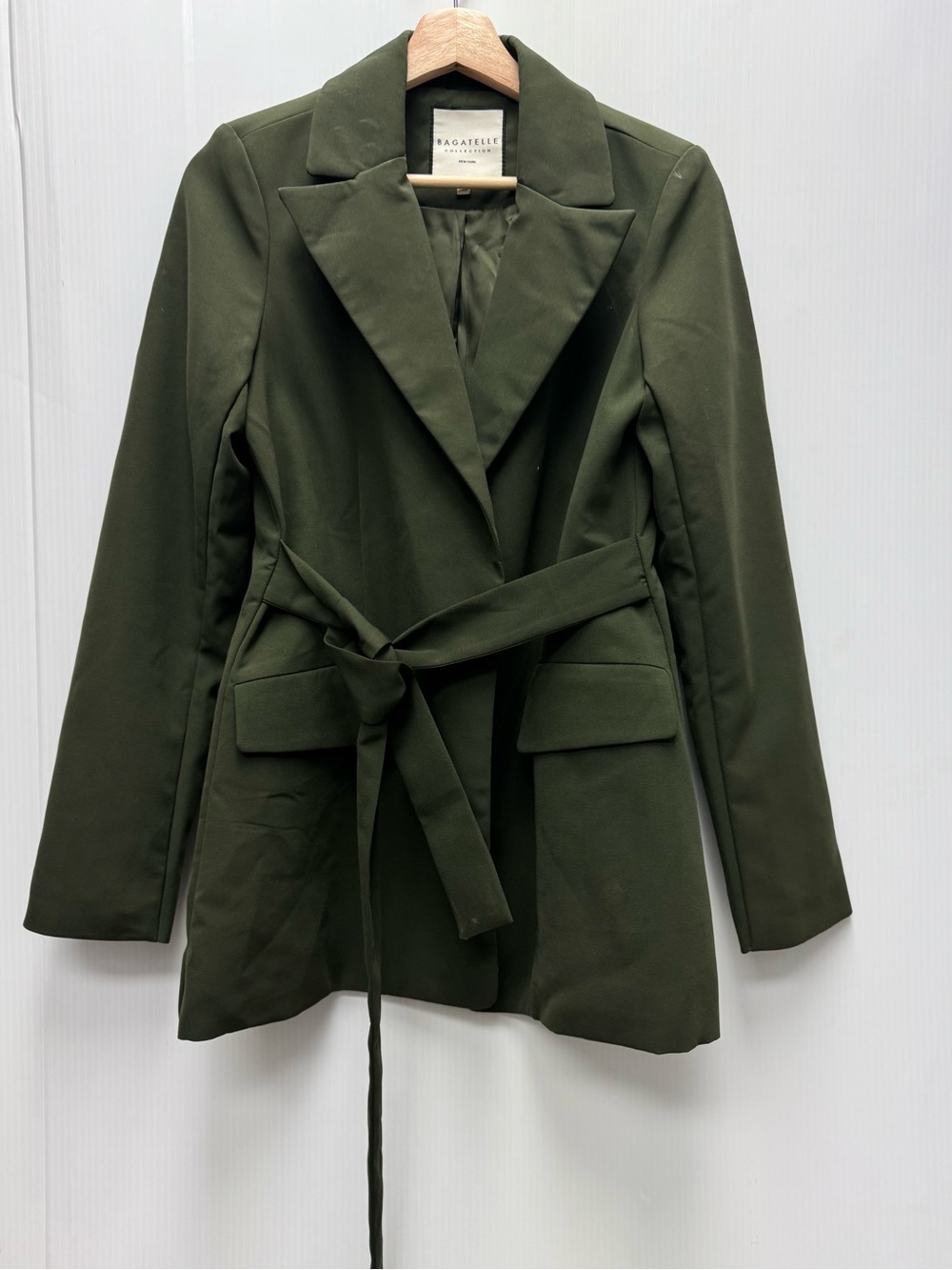 Bagatelle Olive Tie-Waist Blazer Jacket